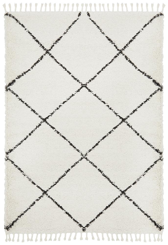 Saffron Elmas White Rug