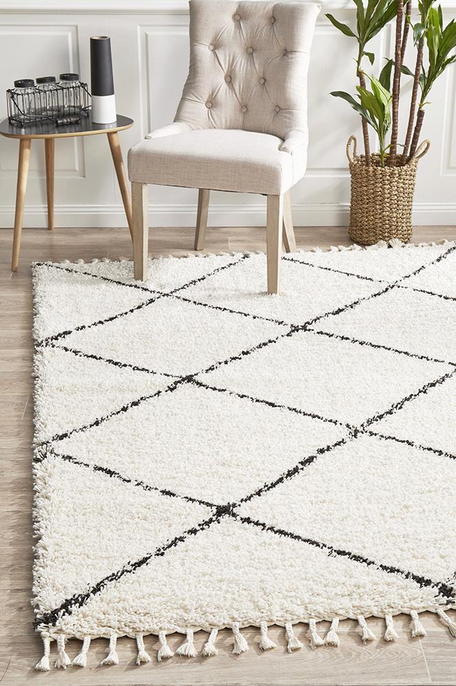 Saffron Elmas White Rug