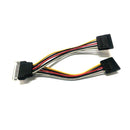 SATA Power Splitter Cable 1x 15-Pin M - 2x 15-Pin F 15cm