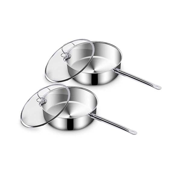 Soga 2X 28Cm Stainless Steel Saucepan Lid Induction Triple Ply Base