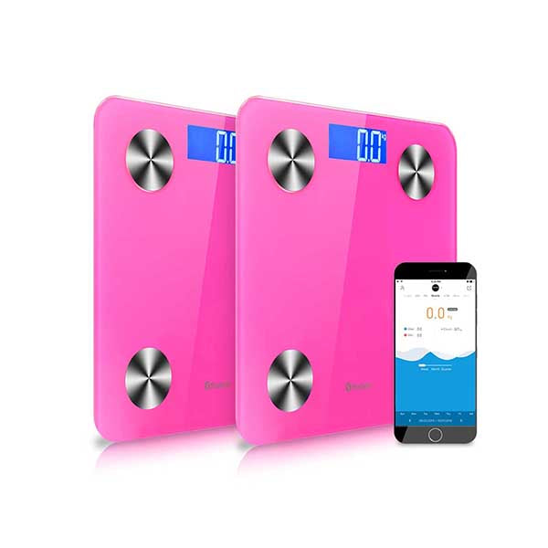 Soga 2X Wireless Digital Body Fat Scale Health Analyser Weight Pink