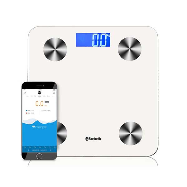 Soga Wireless Bluetooth Digital Body Fat Scale Health Analyser White