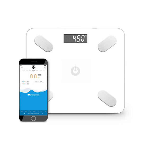 Soga Wireless Bluetooth Digital Body Scale Health Analyzer White