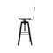 Set Of 2 Rustic Industrial Style Metal Bar Stool