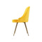 Set of 2 Yellow Velvet Dining Chairs With Metal Legs