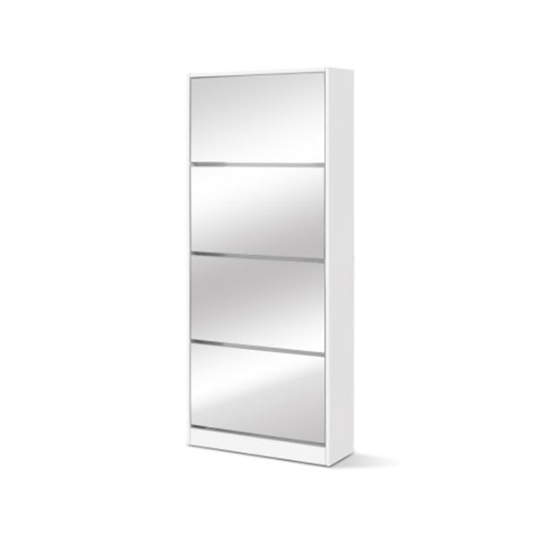 Artiss Shoe Cabinet Mirror 60 Pairs Cupboard Shelf