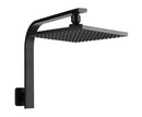 8 Inch Rain Shower Head Set Gooseneck Square Faucet Matte Black