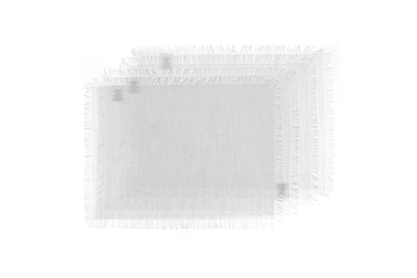 Ayra Fringed Beige Placemat (4 Pack)