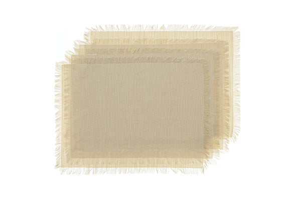 Ayra Fringed Almond Placemat (4 Pack)