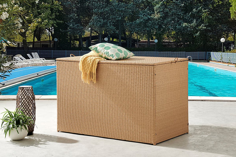 Shangri-La Safra Outdoor Furniture Storage Box (Natural, Large)