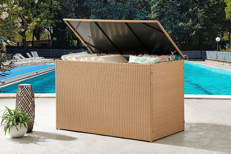 Shangri-La Safra Outdoor Furniture Storage Box (Natural, Large)