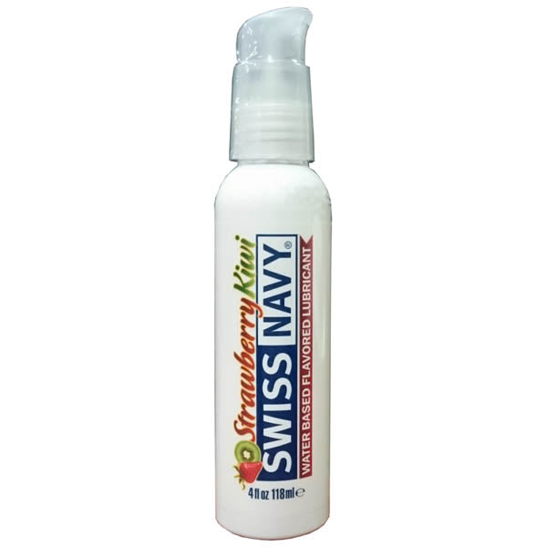 Swiss Navy Flavours - Strawberry Kiwi Flavoured Premium Water Based Lubricant - 118 ml (4 oz) Bottle