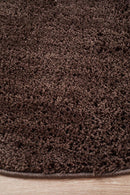 Soho Round Dark Brown Shag Rug