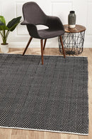 Spirit Chevron Black Rug