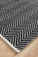 Spirit Chevron Black Rug
