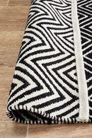 Spirit Chevron Black Rug