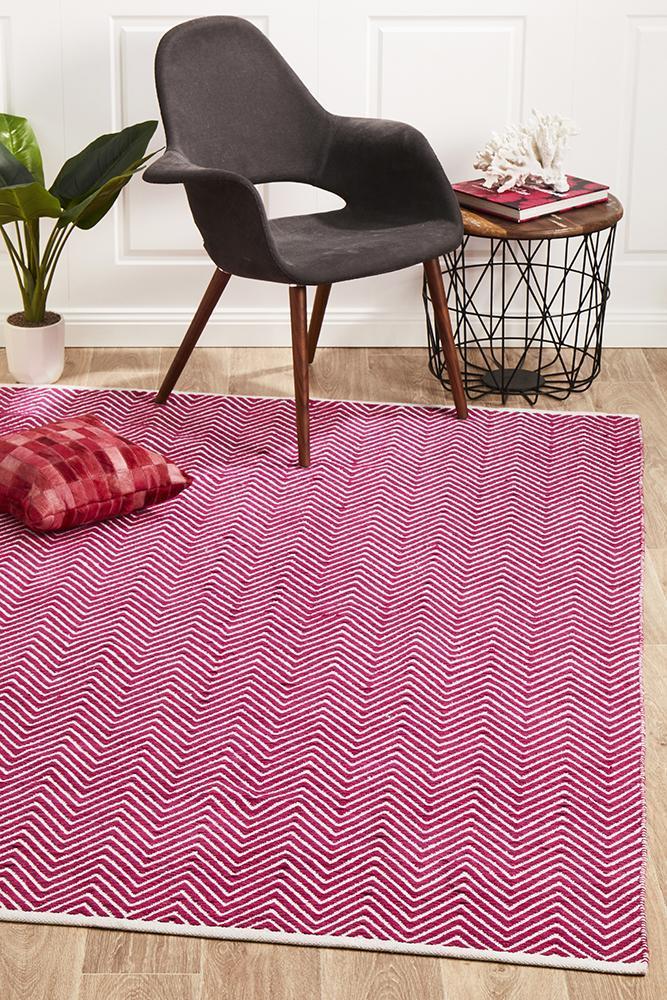 Spirit Chevron Pink Rug