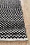 Spirit Finn Flat Woven Triangles Black Rug