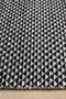 Spirit Finn Flat Woven Triangles Black Rug