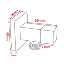Laundry Square 1/4 Turn Washing Machine Stop Tap Pair