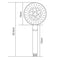 Chrome 5 Function Round ABS Hand Held Shower With 1.5m Water Hose