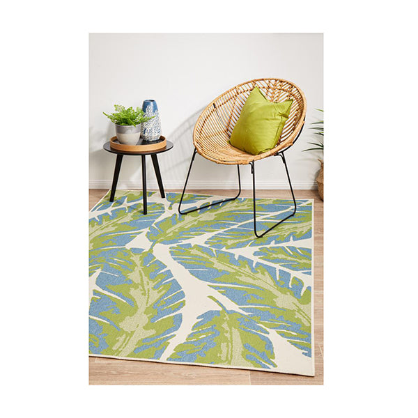 Ocean Power Loomed Green Rug
