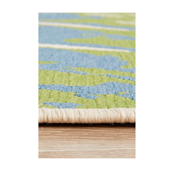 Ocean Power Loomed Green Rug
