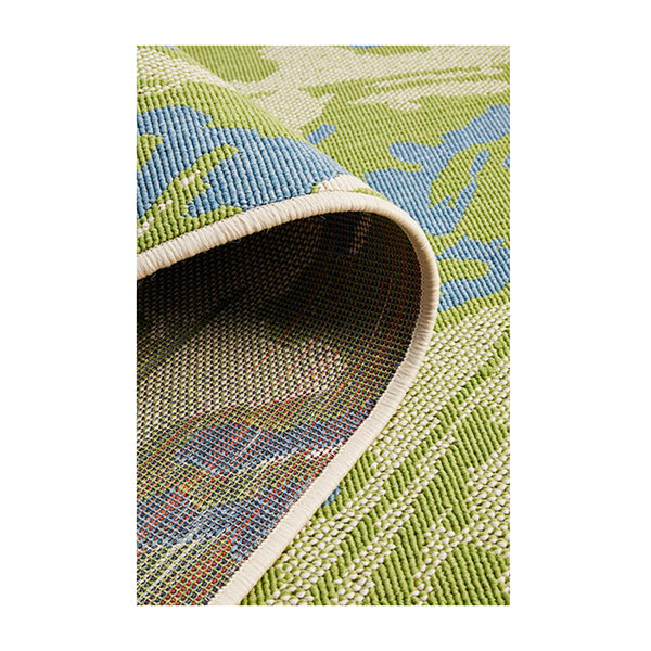 Ocean Power Loomed Green Rug
