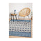 Ocean Power Loomed White Blue Rug