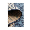 Ocean Power Loomed White Blue Rug
