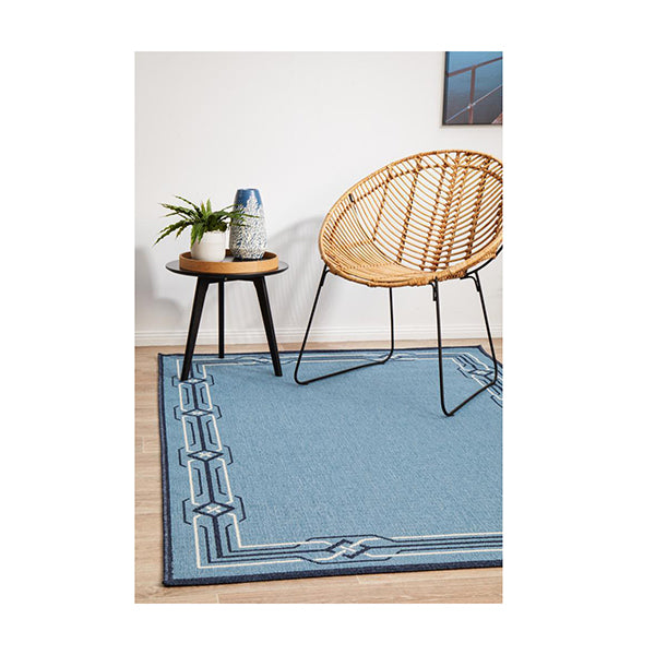 Ocean Power Loomed Blue Rug