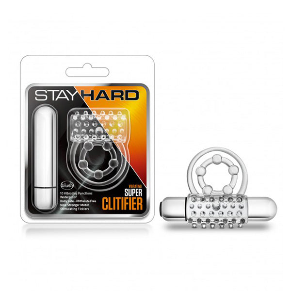 Stay Hard Stay Hard Vibrating Super Clitifier Clear