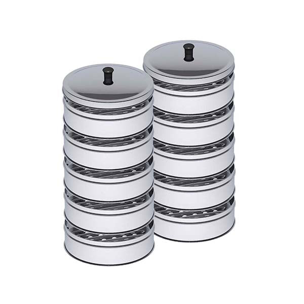 Soga 2X 5 Tier Stainless Steel Steamers With Lid Work Pot 22Cm