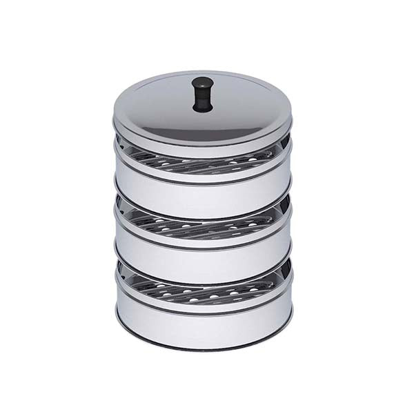 Soga 3 Tier 28Cm Stainless Steel Steamers With Lid Work Pot Steamers