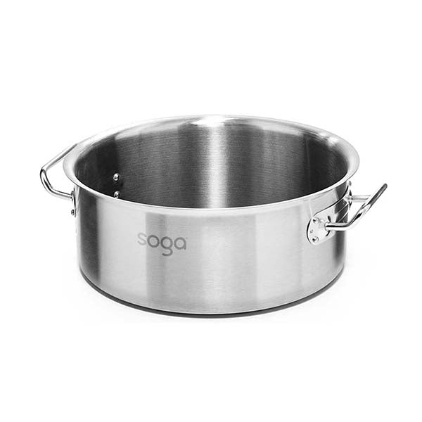 Soga Stock Pot 23L Top Grade Thick Stainless Steel Without Lid