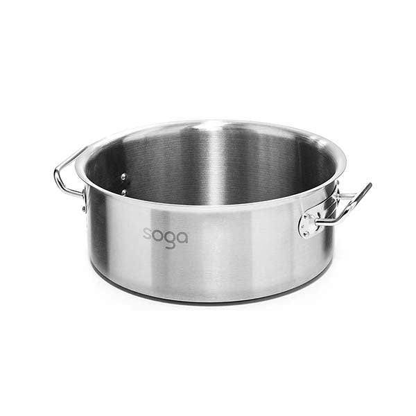 Soga Stock Pot 44L Top Grade Thick Stainless Steel Without Lid