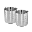 Soga 2X 50L Stainless Steel Perforated Stockpot Basket Strainer