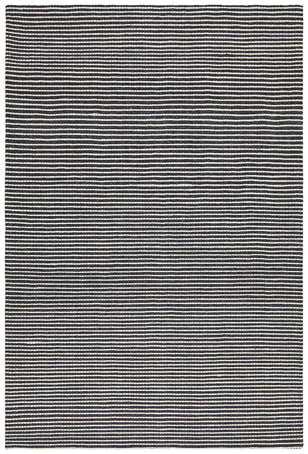 Studio Oskar Felted Wool Striped Black White Rug