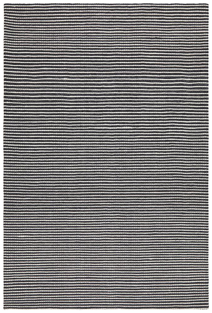 Studio Oskar Felted Wool Striped Black White Rug
