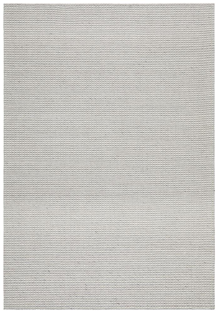Studio Oskar Felted Wool Striped Grey White Rug