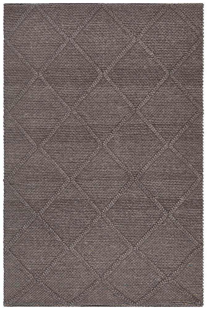 Studio Oberg Wool Diamond Grey Brown Rug