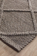 Studio Oberg Wool Diamond Grey Brown Rug