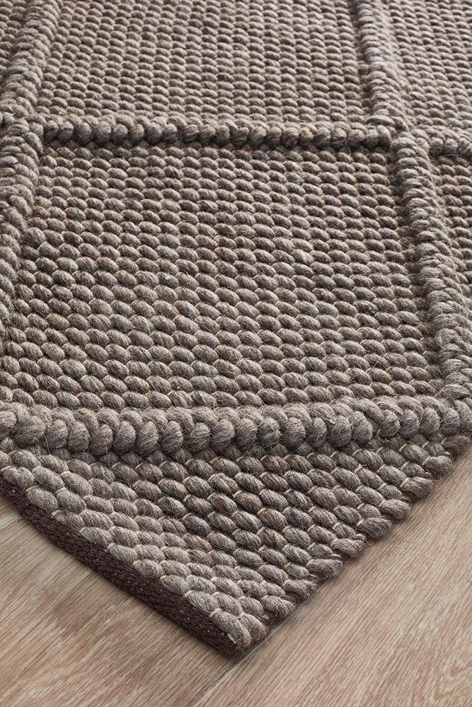 Studio Oberg Wool Diamond Grey Brown Rug