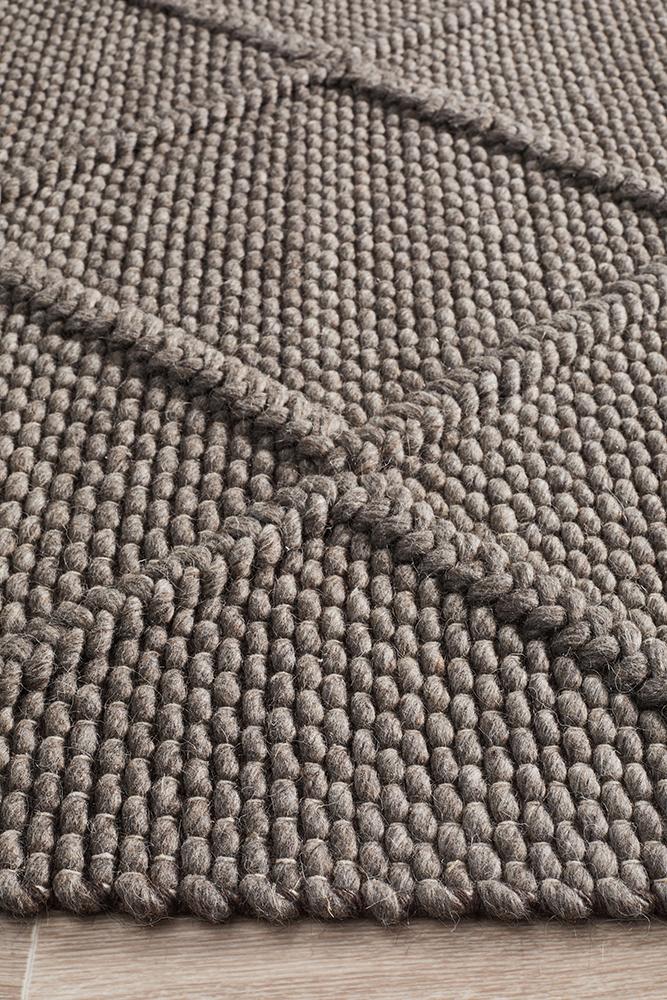 Studio Oberg Wool Diamond Grey Brown Rug