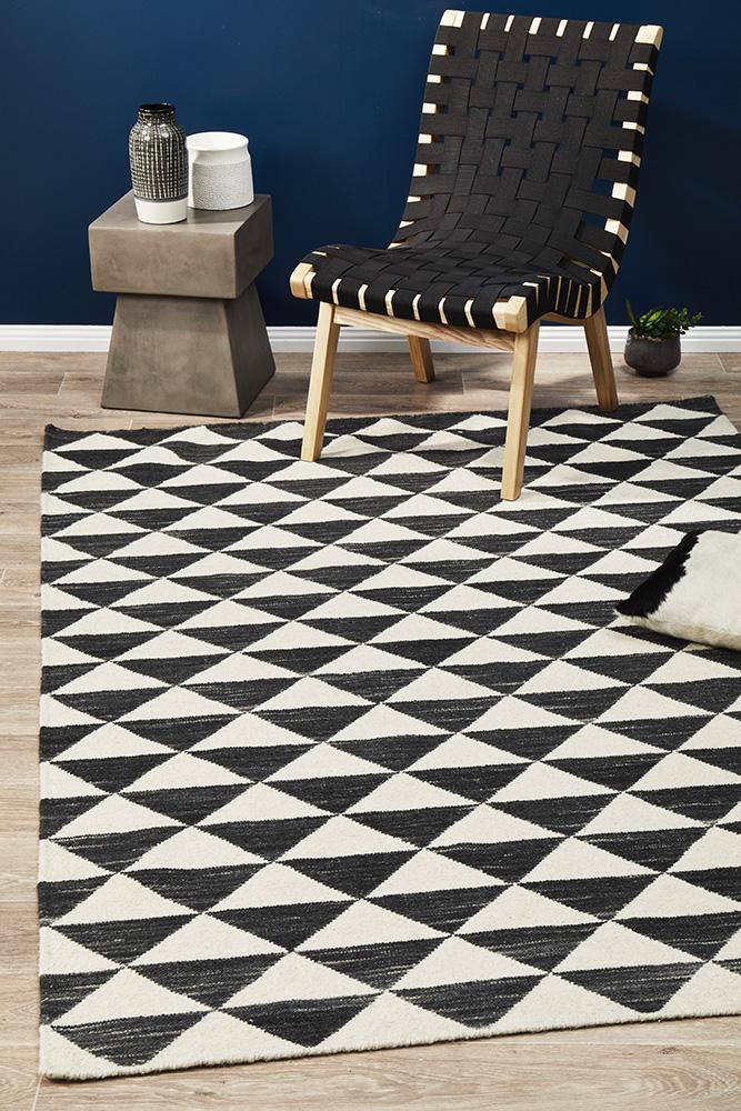 Studio Astrid Geo Flat Weave Wool Rug