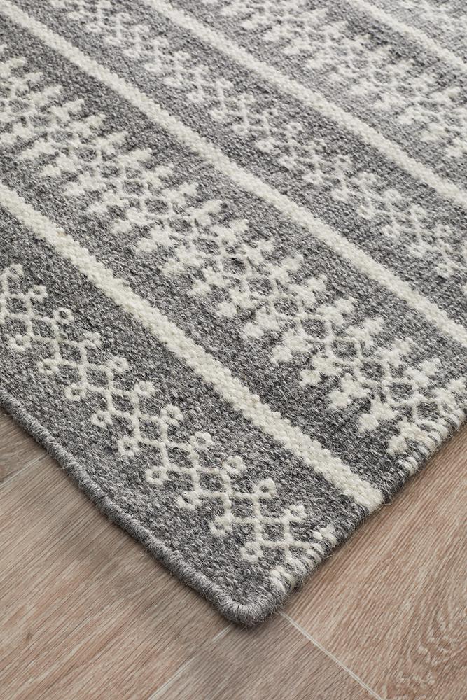 Studio Ester Delicate Lace Woollen Grey Rug