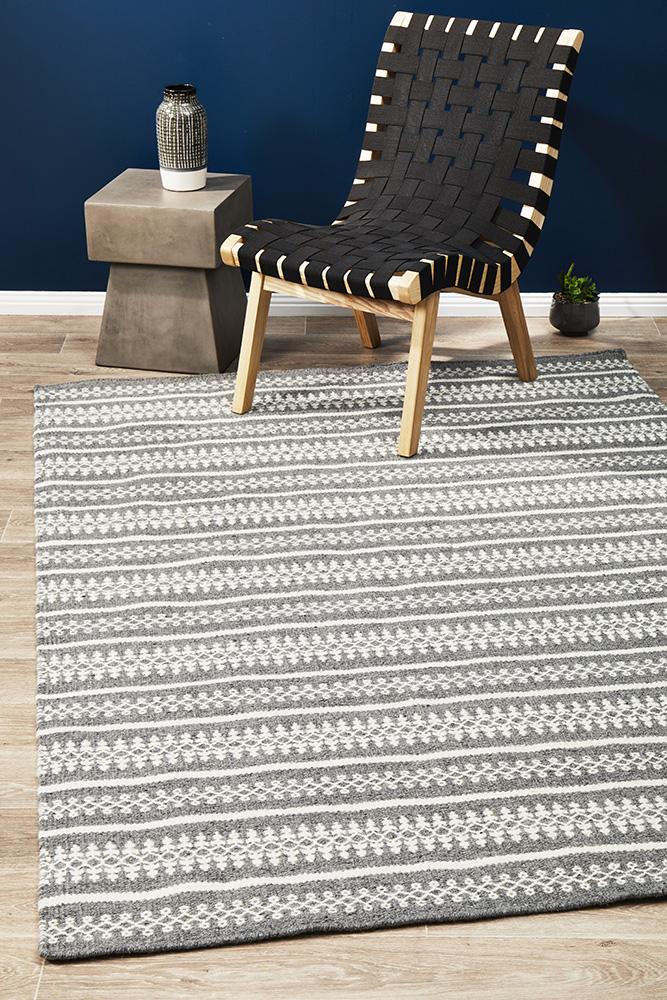 Studio Ester Delicate Lace Woollen Grey Rug
