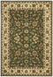 Sydney Collection Classic Rug Green With Ivory Border