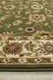 Sydney Collection Classic Rug Green With Ivory Border