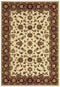 Sydney Collection Classic Rug Ivory With Red Border